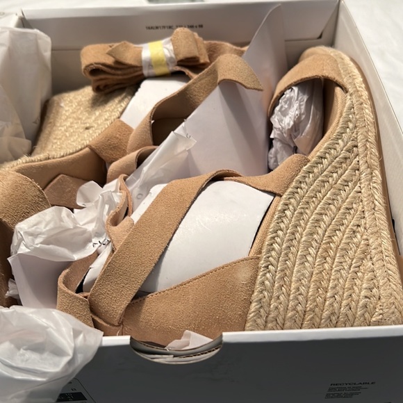 NIB ALDO l Size 10 l LARETTA Espadrilles Wedge Heel Sandals l Natural - Picture 4 of 13